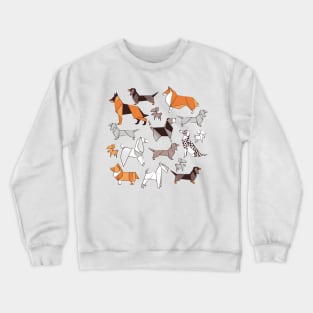 Origami doggie friends // print Crewneck Sweatshirt